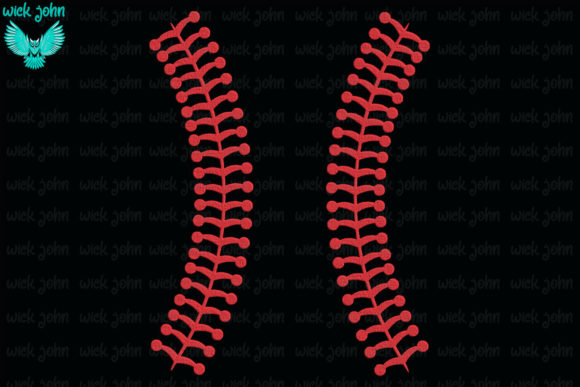 Baseball Stitches Red