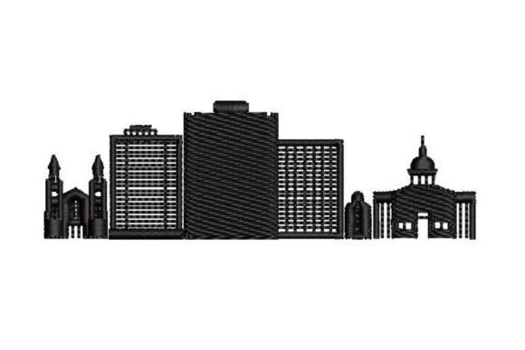 Cityscape of Bloemfontein Embroidery