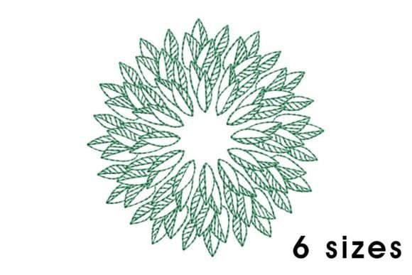 Mandala Leaves Embroidery Design