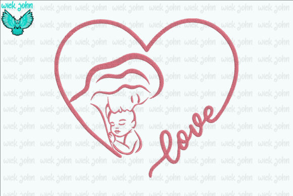 Mom and Baby Love Heart