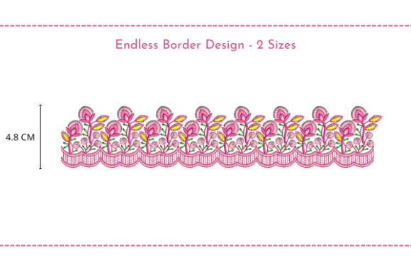 Pink Border: A Thoughtful Floral Embroidery Choice for Personalized Gifts